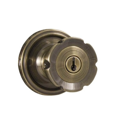 Weslock Eleganti Knob Antique Brass Series