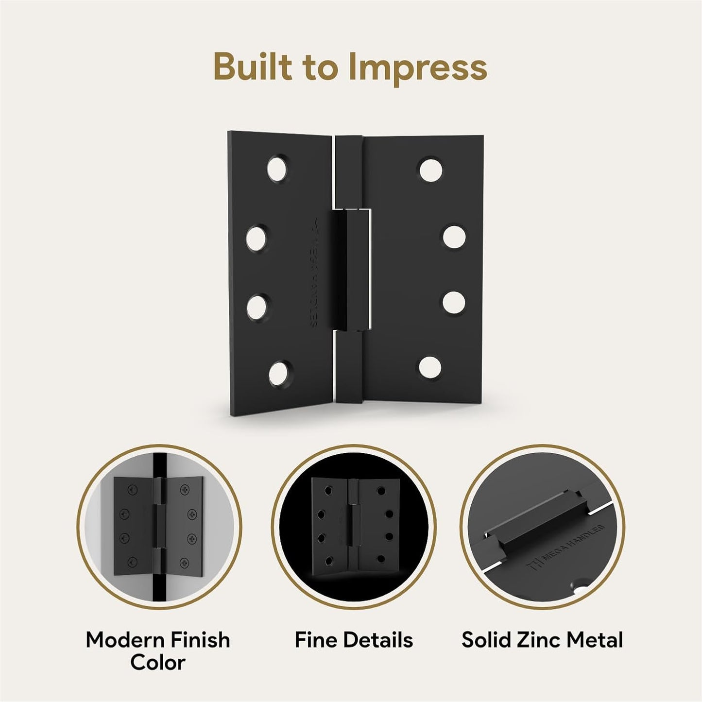 Mega Handles Square Barrel Hinges