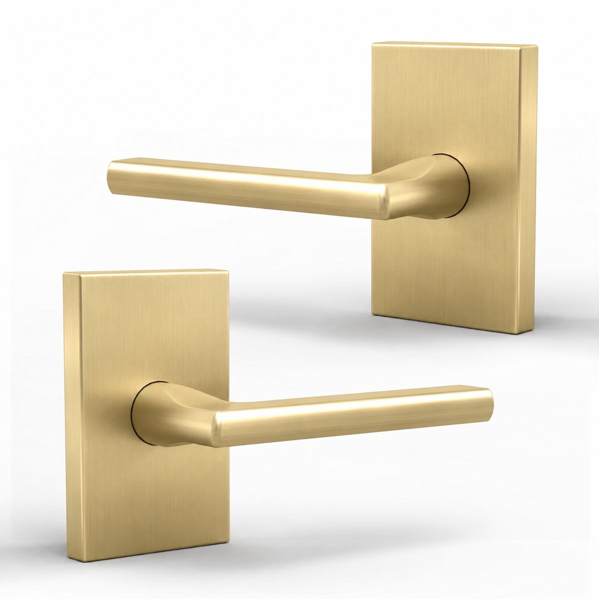 Glamor Satin Brass / Dummy door lever set
