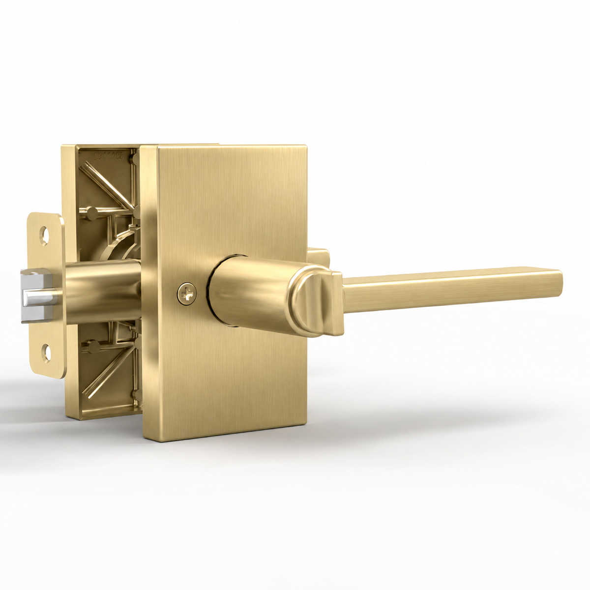 Glamor Satin Brass / Entry door lever set