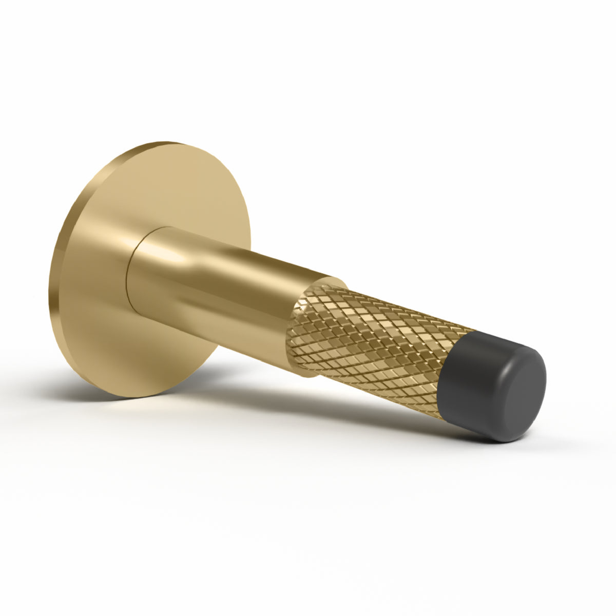 Knurled Baseboard Door Stopper, with knurled texture