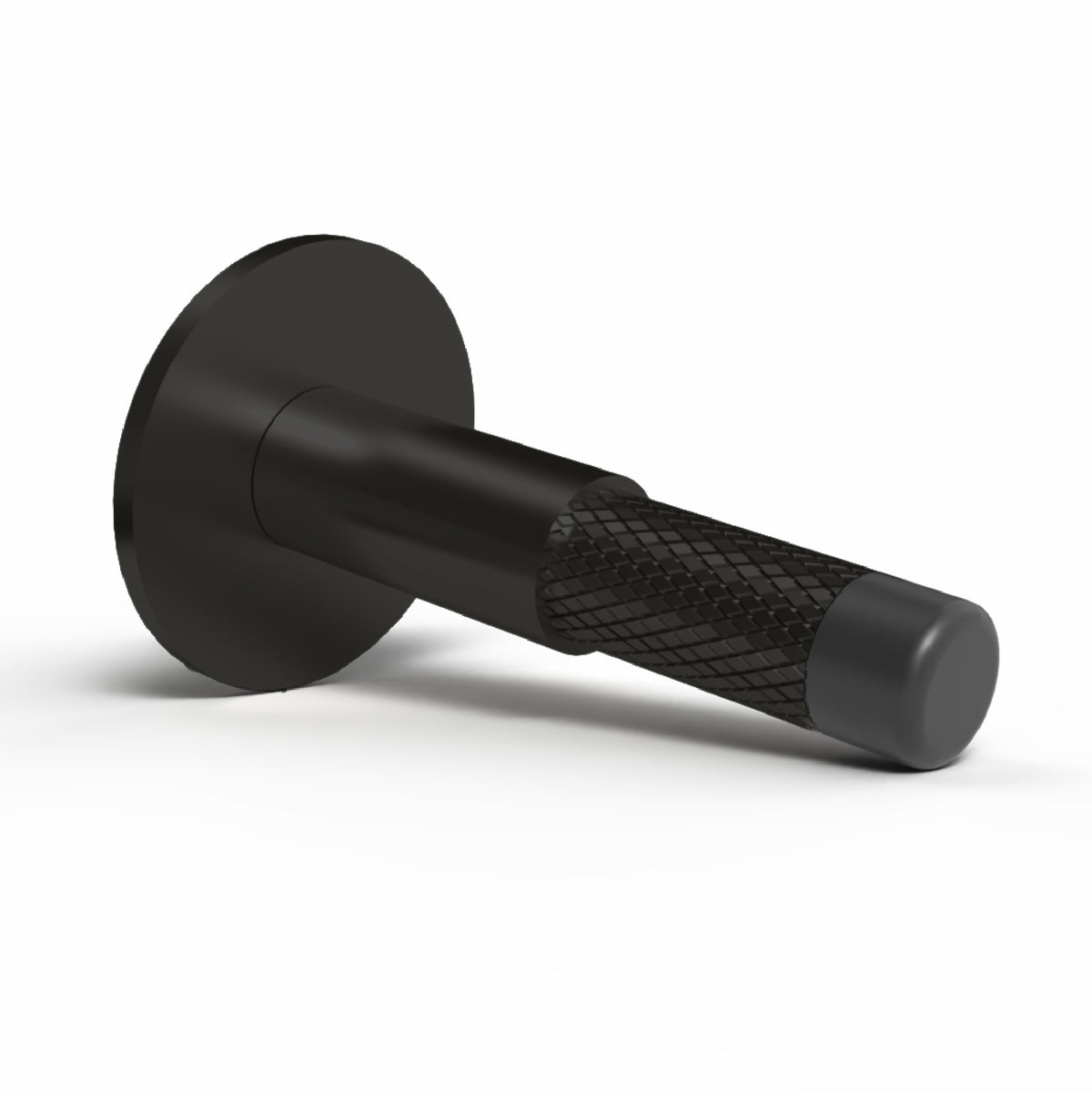 Knurled Baseboard Door Stopper, with knurled texture