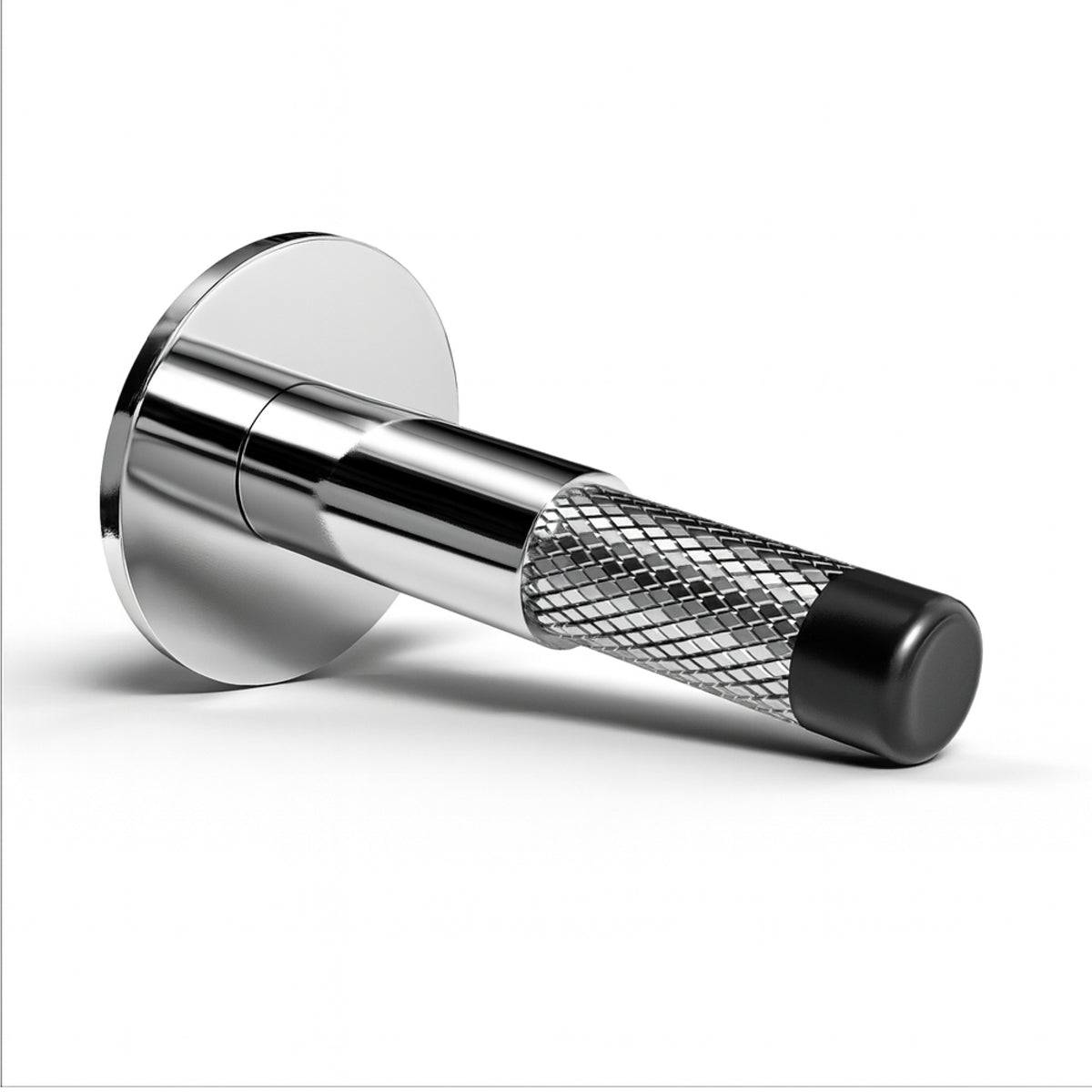 Knurled Baseboard Door Stopper, with knurled texture