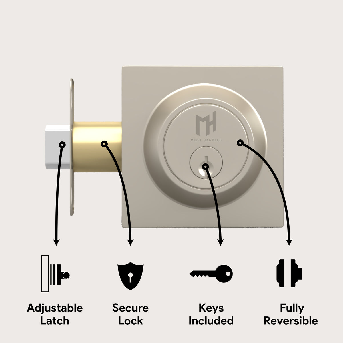 Square Deadbolt