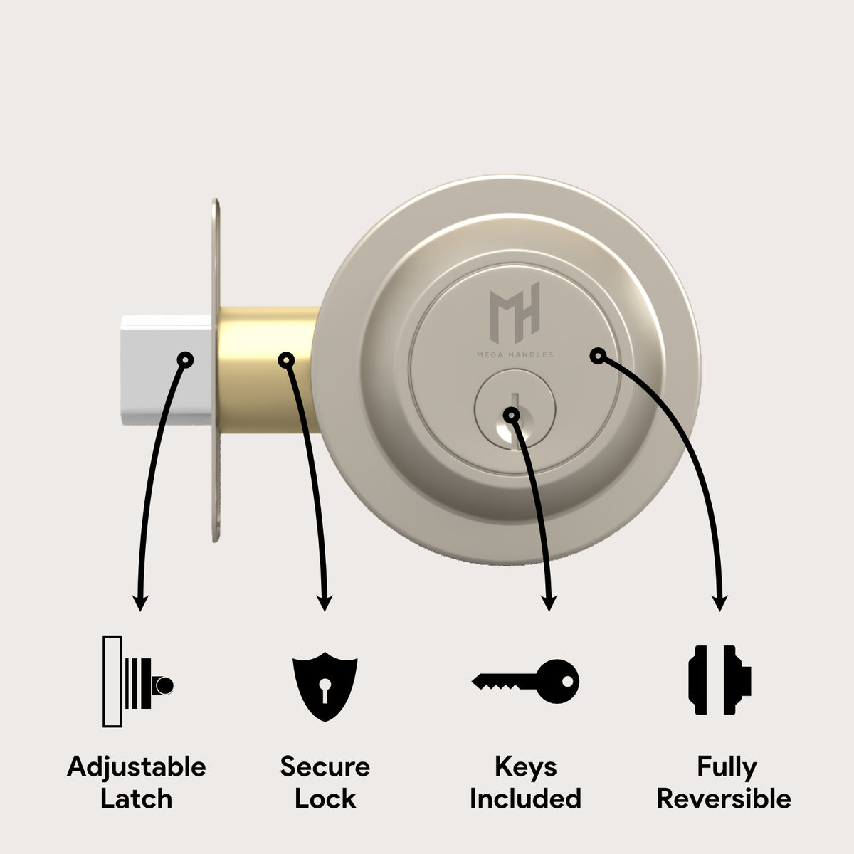 Round Deadbolt