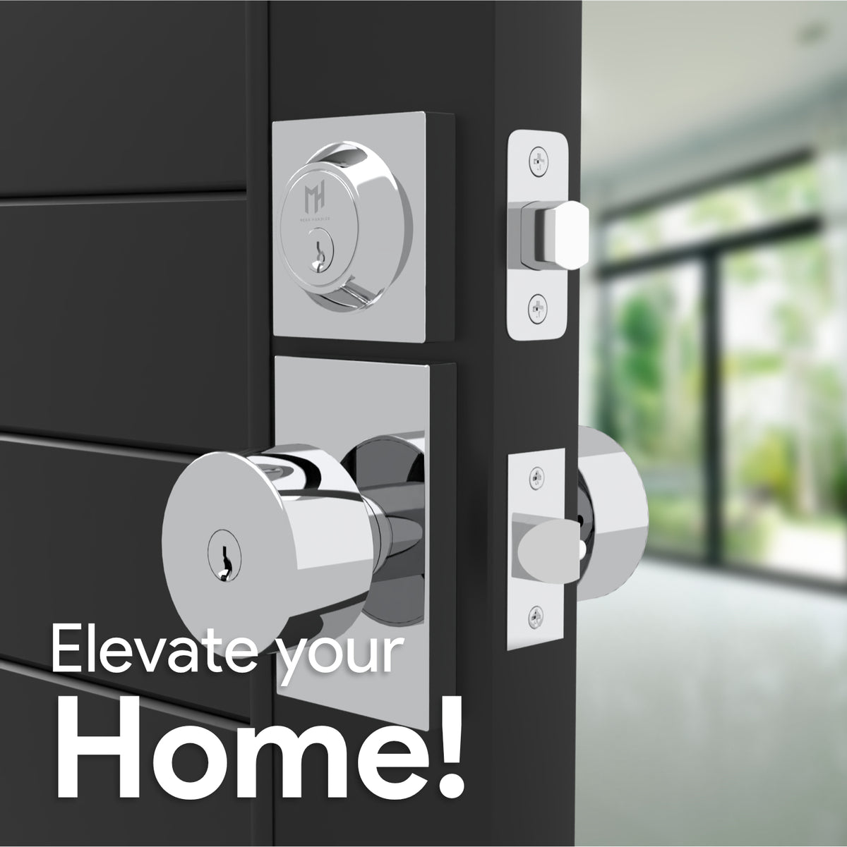 Laura Satin Brass entry set compatibility graphic for left- and right-hand doors