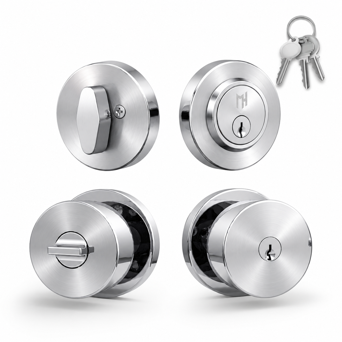 Buena Polished Chrome / Entry + Deadbolt Combo product image