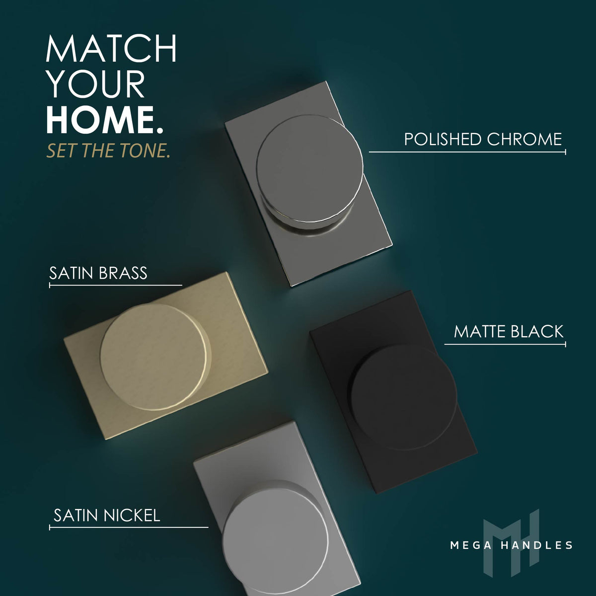 Four-step installation diagram for a Laura Satin Brass passage knob