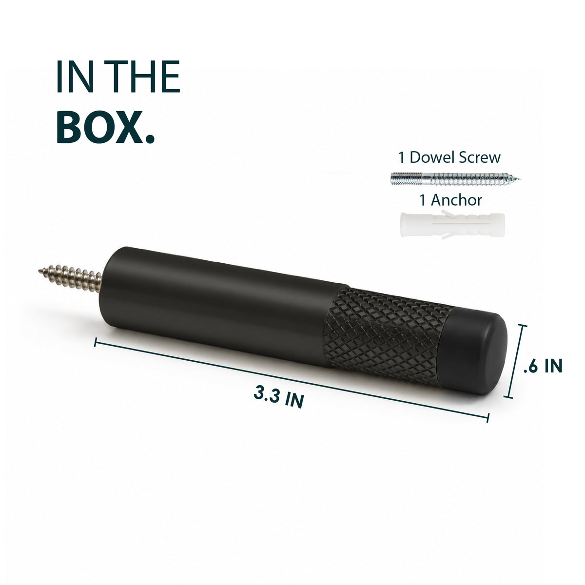 Door Stopper | Knurled Slim Baseboard