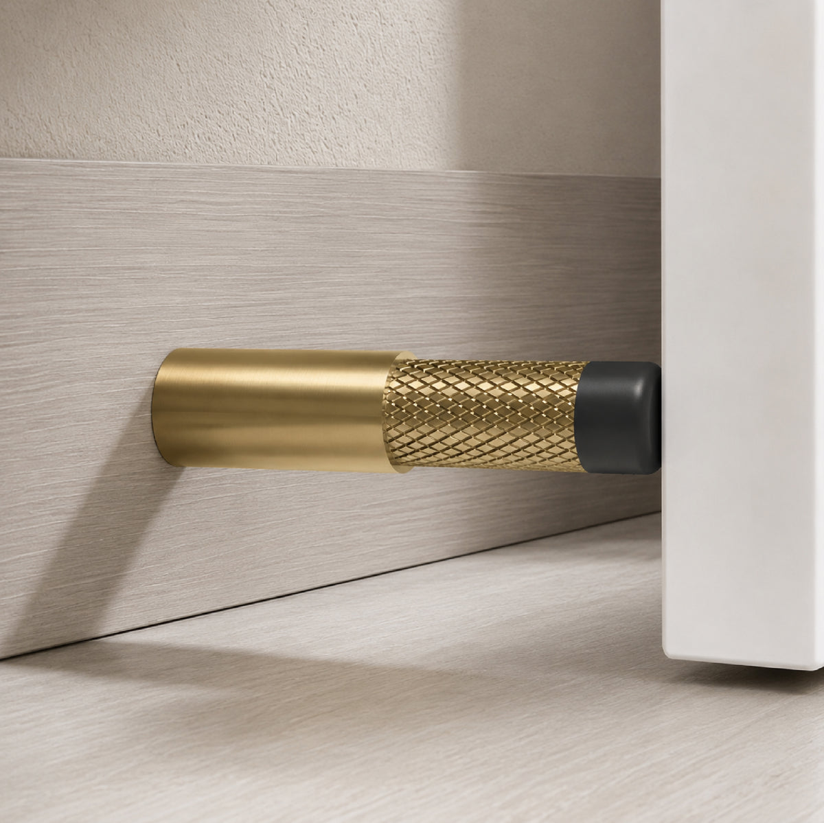Door Stopper | Knurled Slim Baseboard