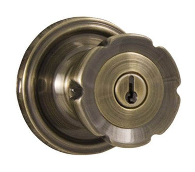 Weslock Eleganti Knob Antique Brass Series