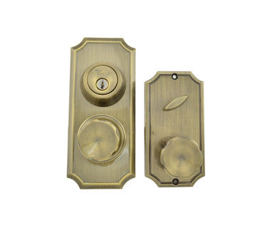 Weslock Eleganti Knob Antique Brass Series