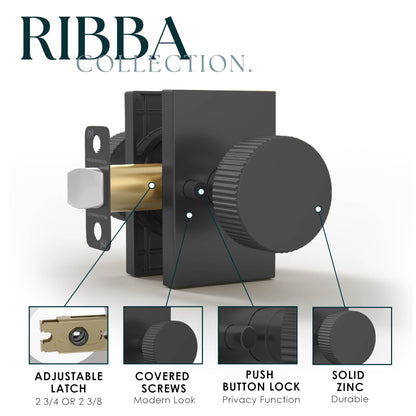 Emeluxe | Ribba Collection | Ridged Knob