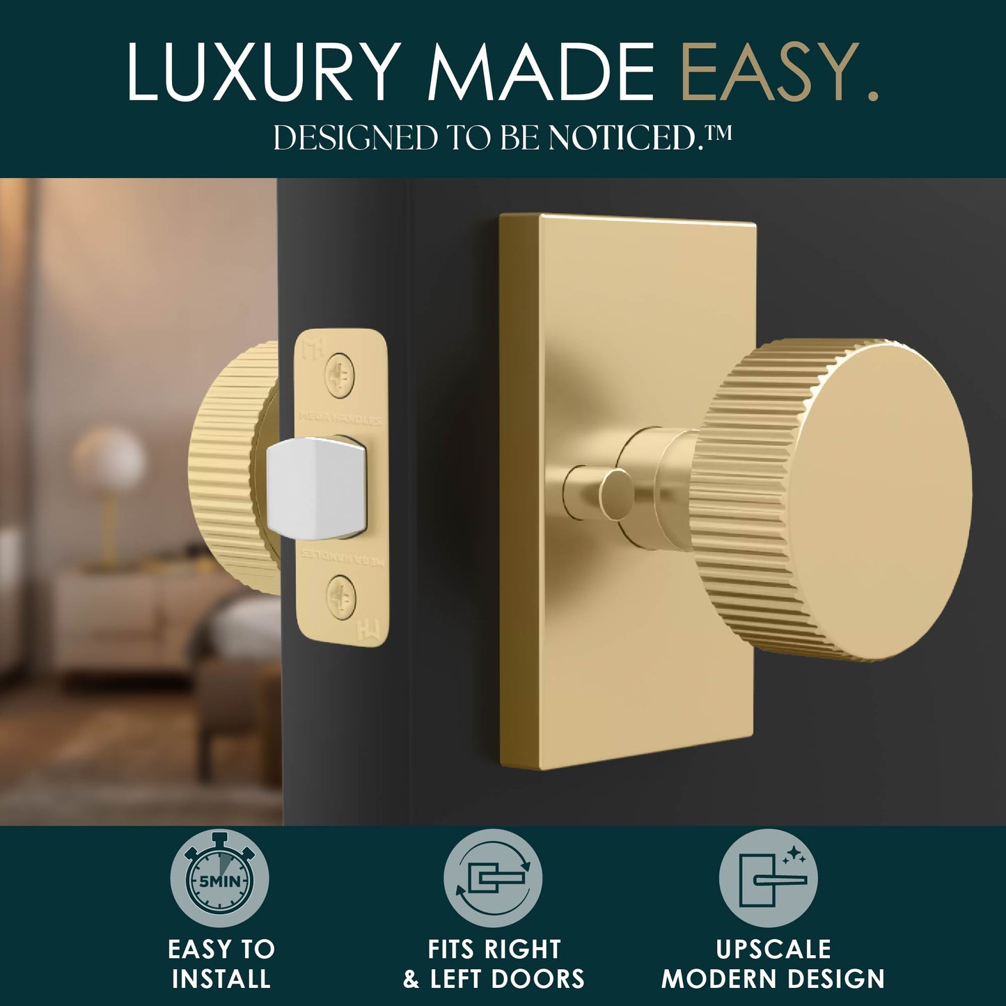 Emeluxe | Ribba Collection | Ridged Knob