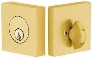 Emtek Square Single Cylinder Deadbolt with Radius Latch Strike