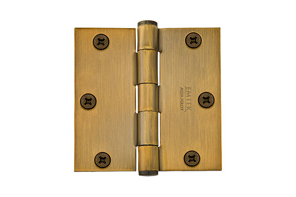 Emtek Square Plain Bearing Steel Hinges Collection