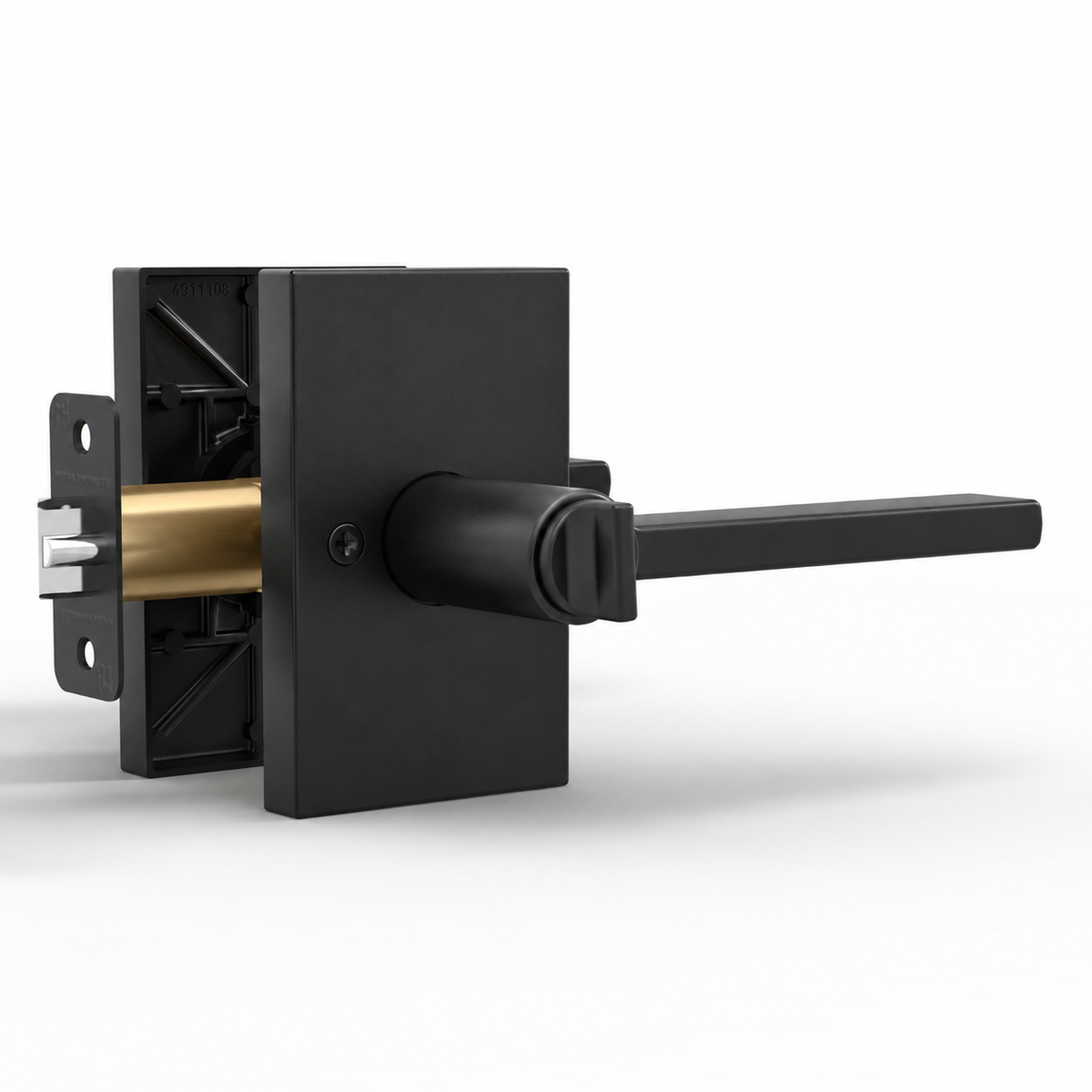 Glamor Matte Black / Entry door lever set
