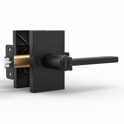 Glamor Matte Black / Entry door lever set