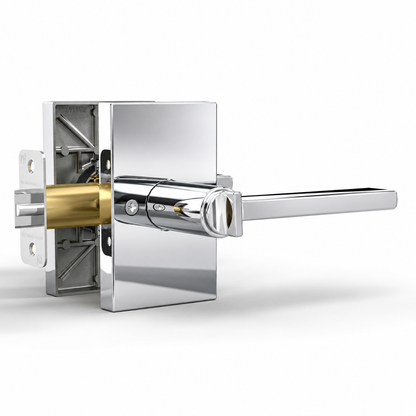 Glamor Polished Chrome / Entry door lever set