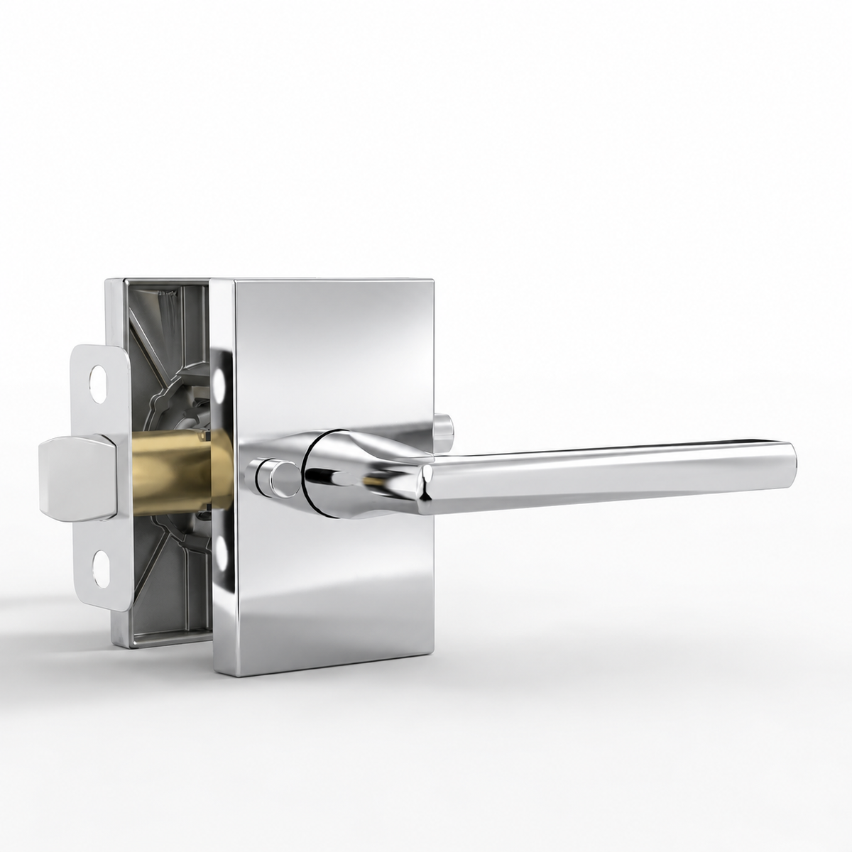 Glamor Polished Chrome / Privacy door lever set