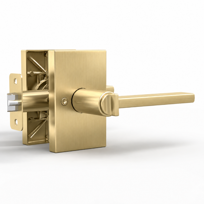 Glamor Satin Brass / Entry door lever set