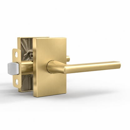 Glamor Satin Brass / Passage door lever set