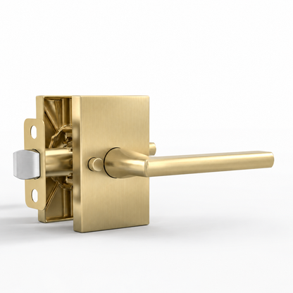 Glamor Satin Brass / Privacy door lever set