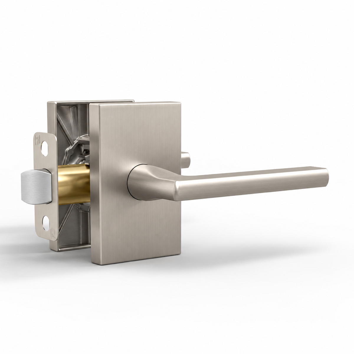 Glamor Satin Nickel / Passage door lever set