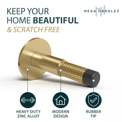 Knurled Baseboard Door Stopper