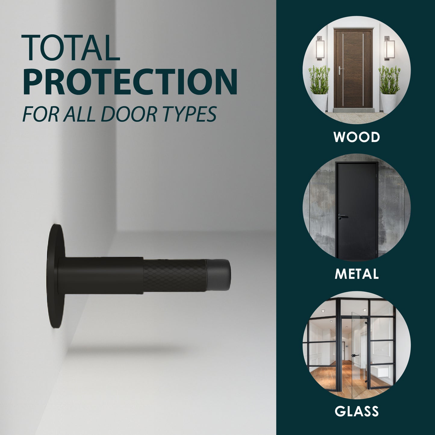 Knurled Baseboard Door Stopper