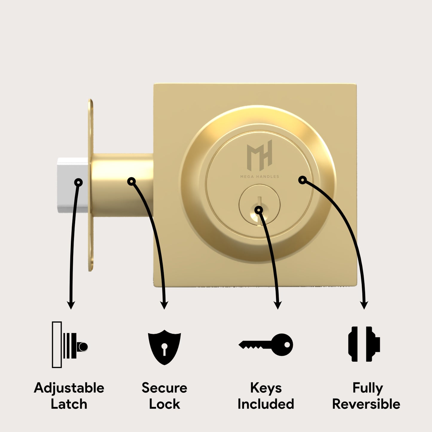 Square Deadbolt