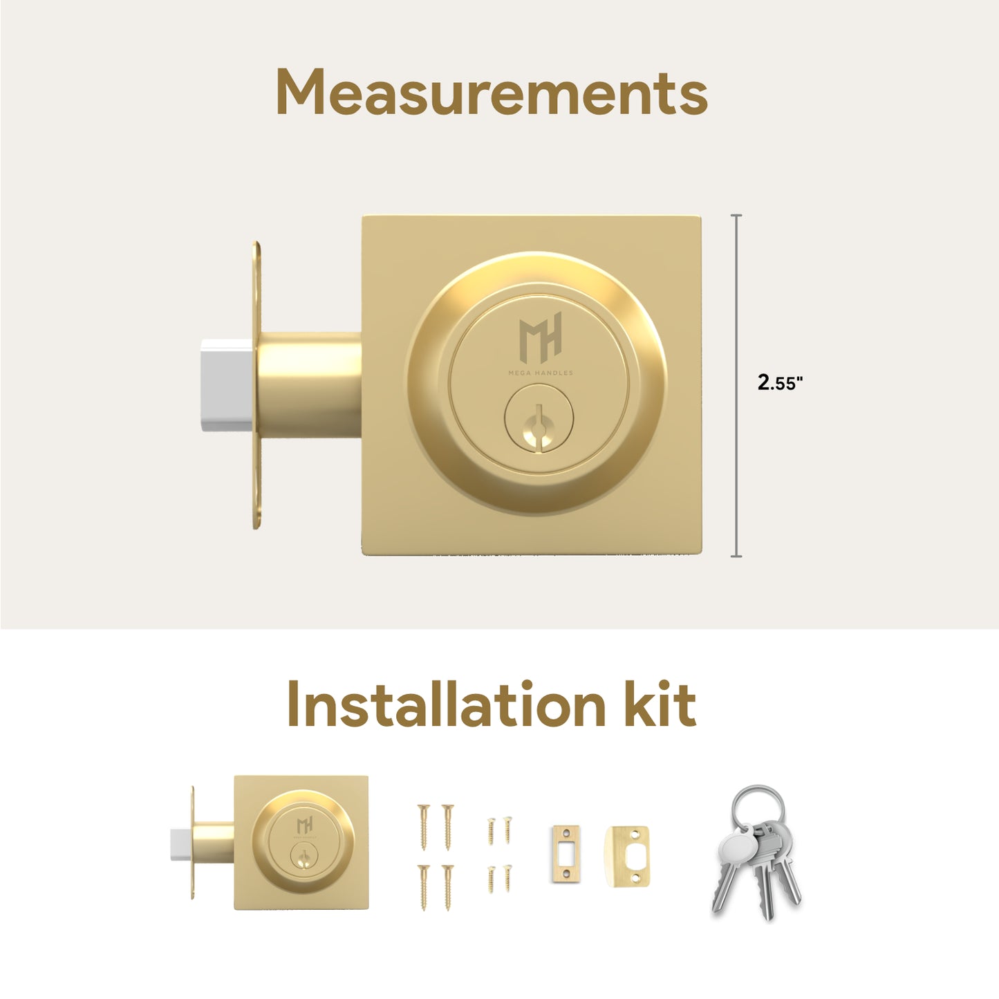 Square Deadbolt
