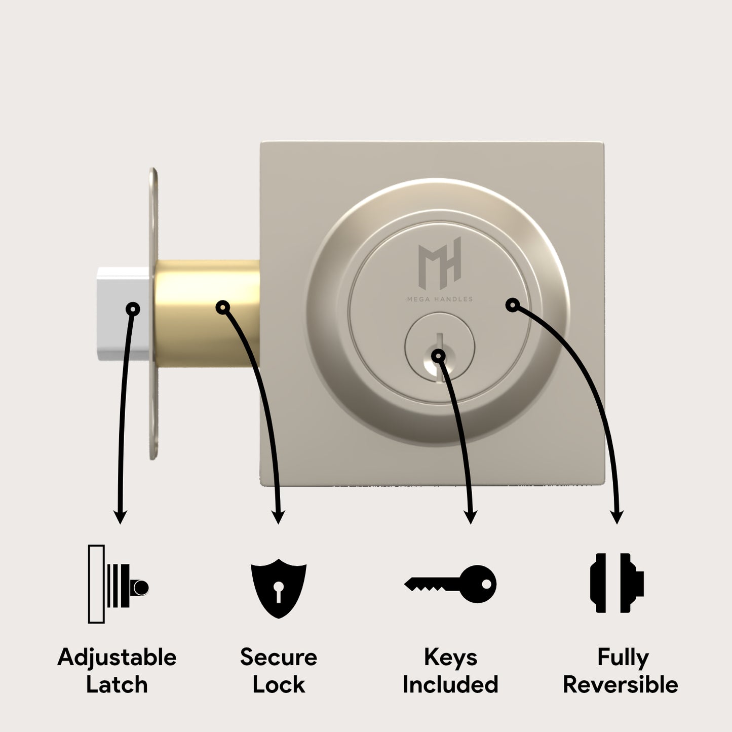 Square Deadbolt