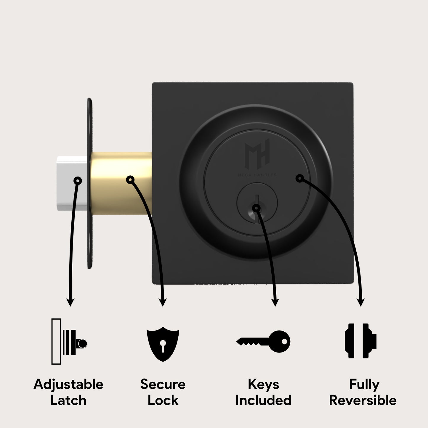 Square Deadbolt