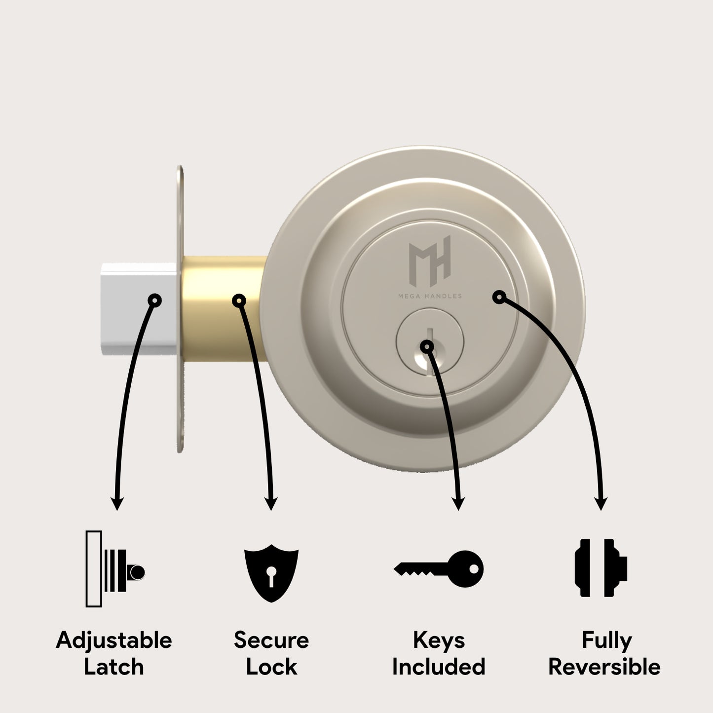 Round Deadbolt