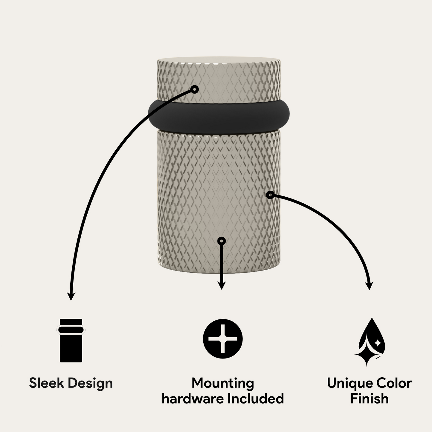 Knurled Door Stopper