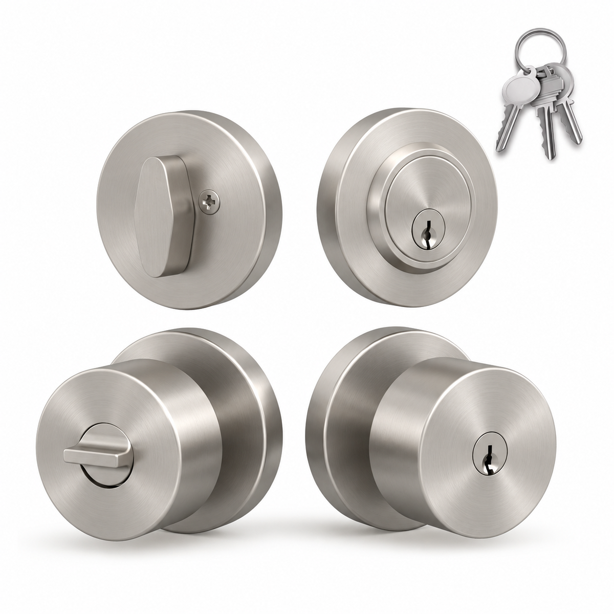 Buena Satin Nickel / Entry + Deadbolt Combo product image