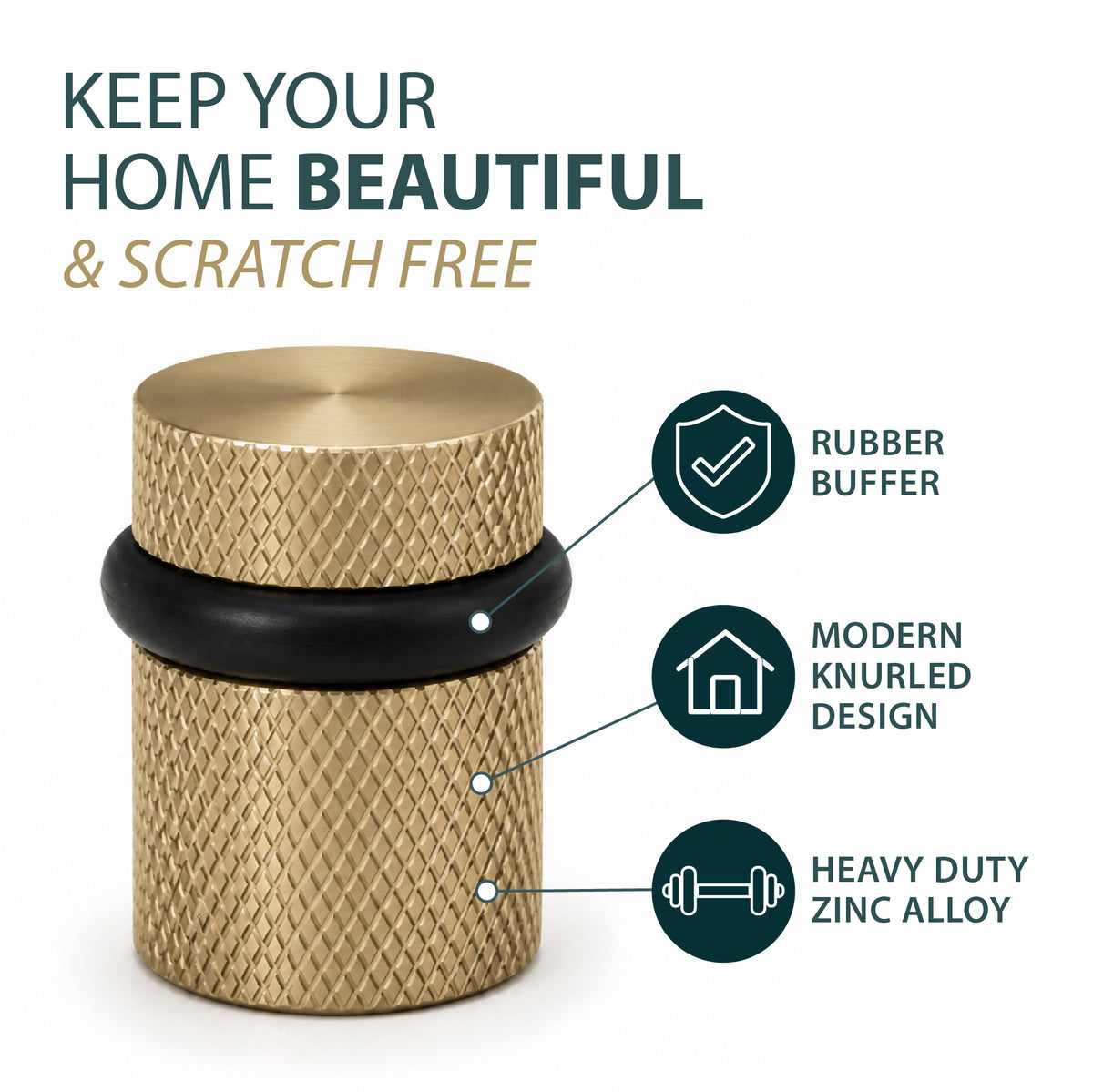 Door Stopper | Knurled