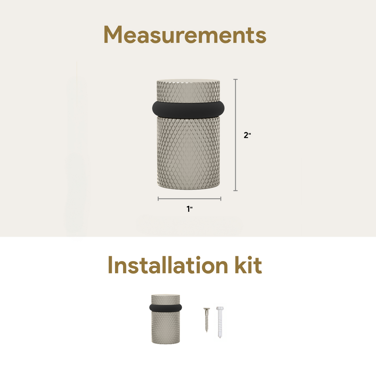 Door Stopper | Knurled