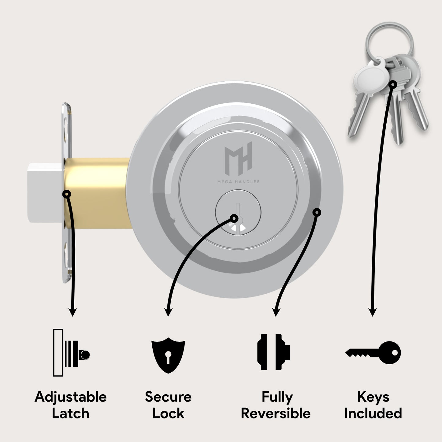 Round Deadbolt