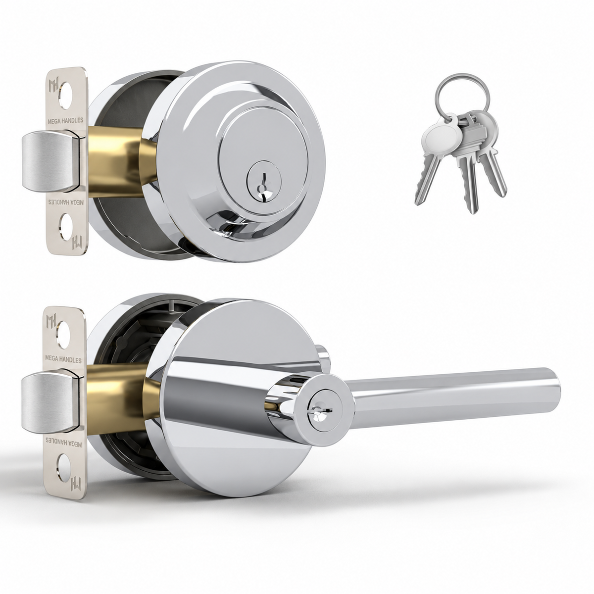 Ronn Polished Chrome / Entry + Deadbolt Combo product image