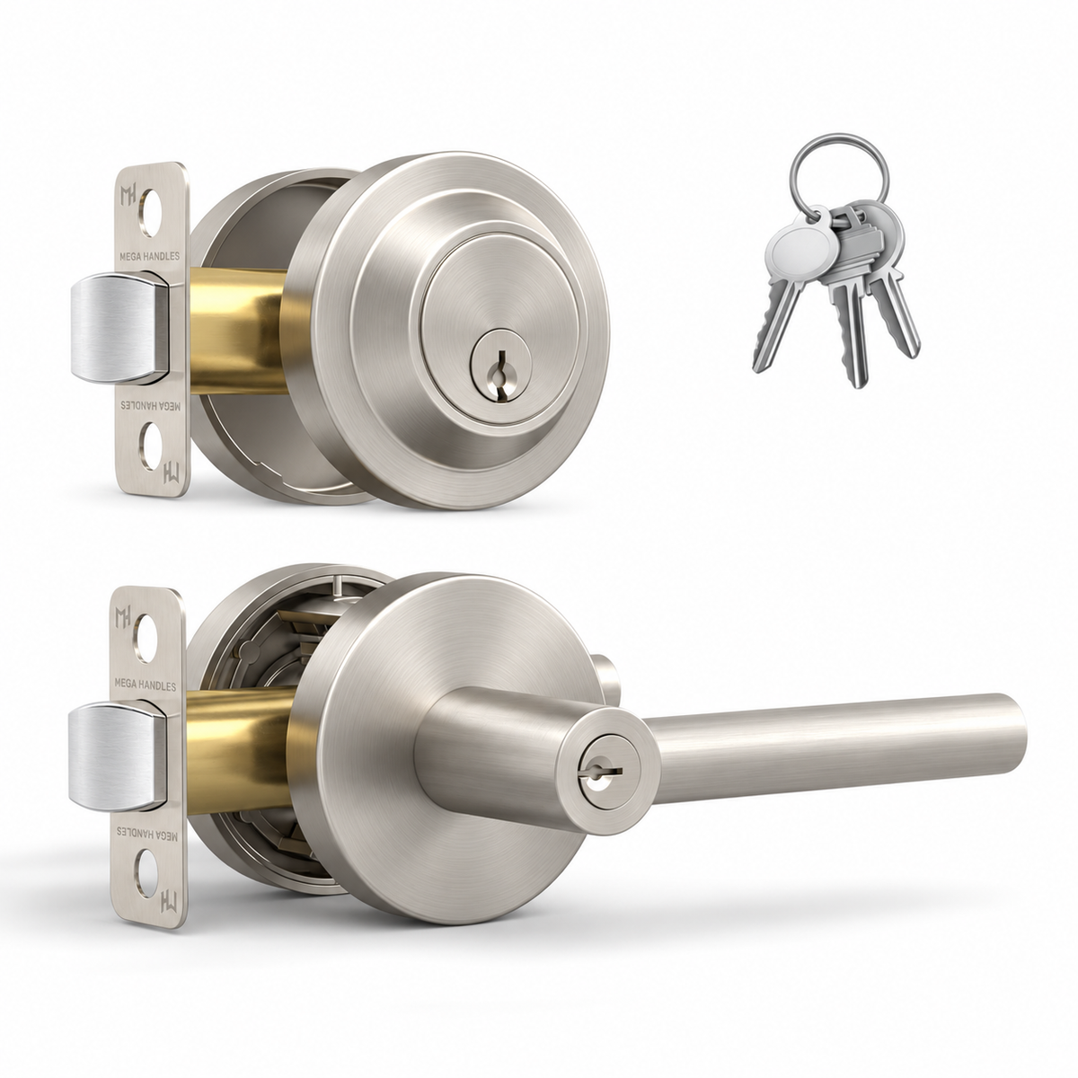 Ronn Satin Nickel / Entry + Deadbolt Combo product image