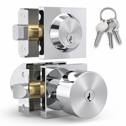 Suana Polished Chrome / Entry + Deadbolt Combo product image
